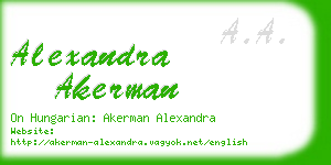 alexandra akerman business card